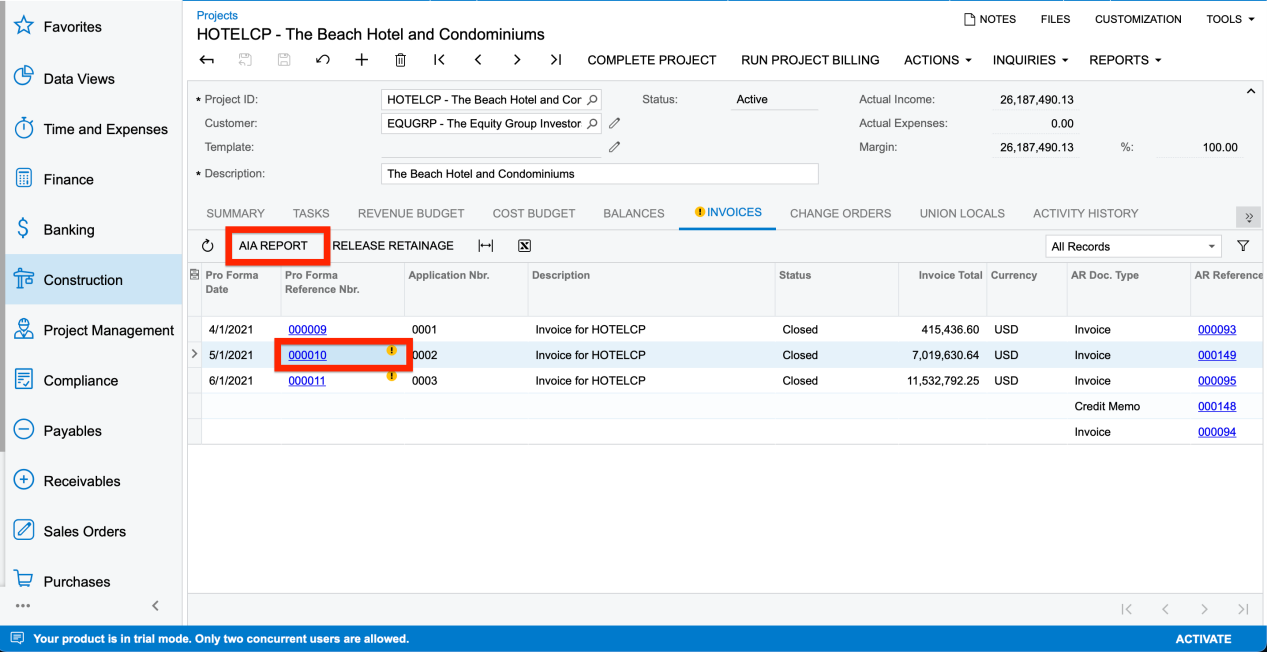 How to make corrections of amounts in Pro Forma Invoices in Acumatica ...