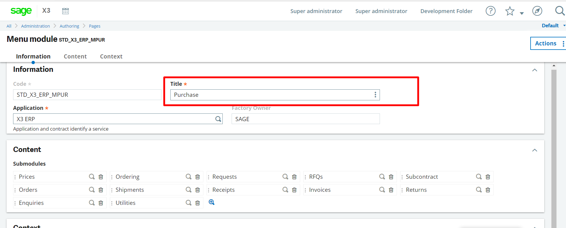 Changing Standard Module Name in Sage X3 - GerminIT Innovation